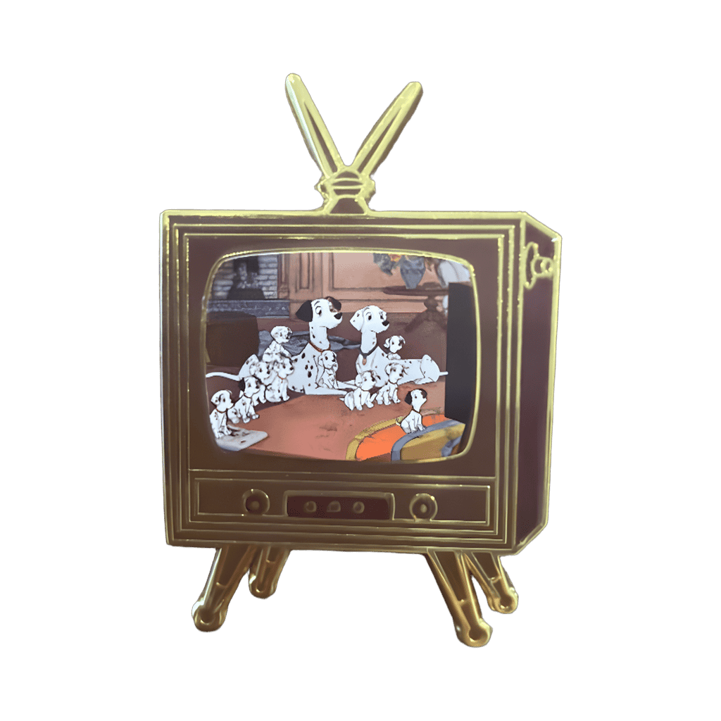 Watching TV Disney pin