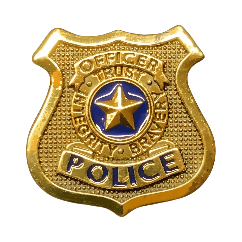 Police Officer Brooch Badge — Trust, Integrity, Bravery Disney pin