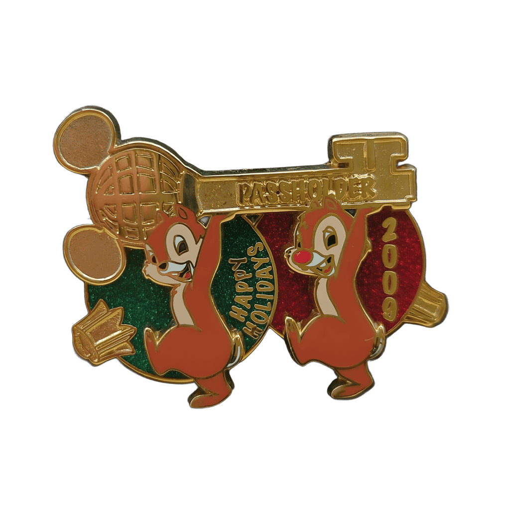 Happy Holidays - Annual Passholder - Chip and Dale Disney pin
