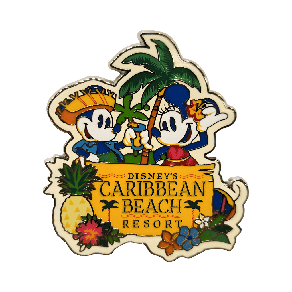 Caribbean Beach with Mickey and Minnie Disney pin