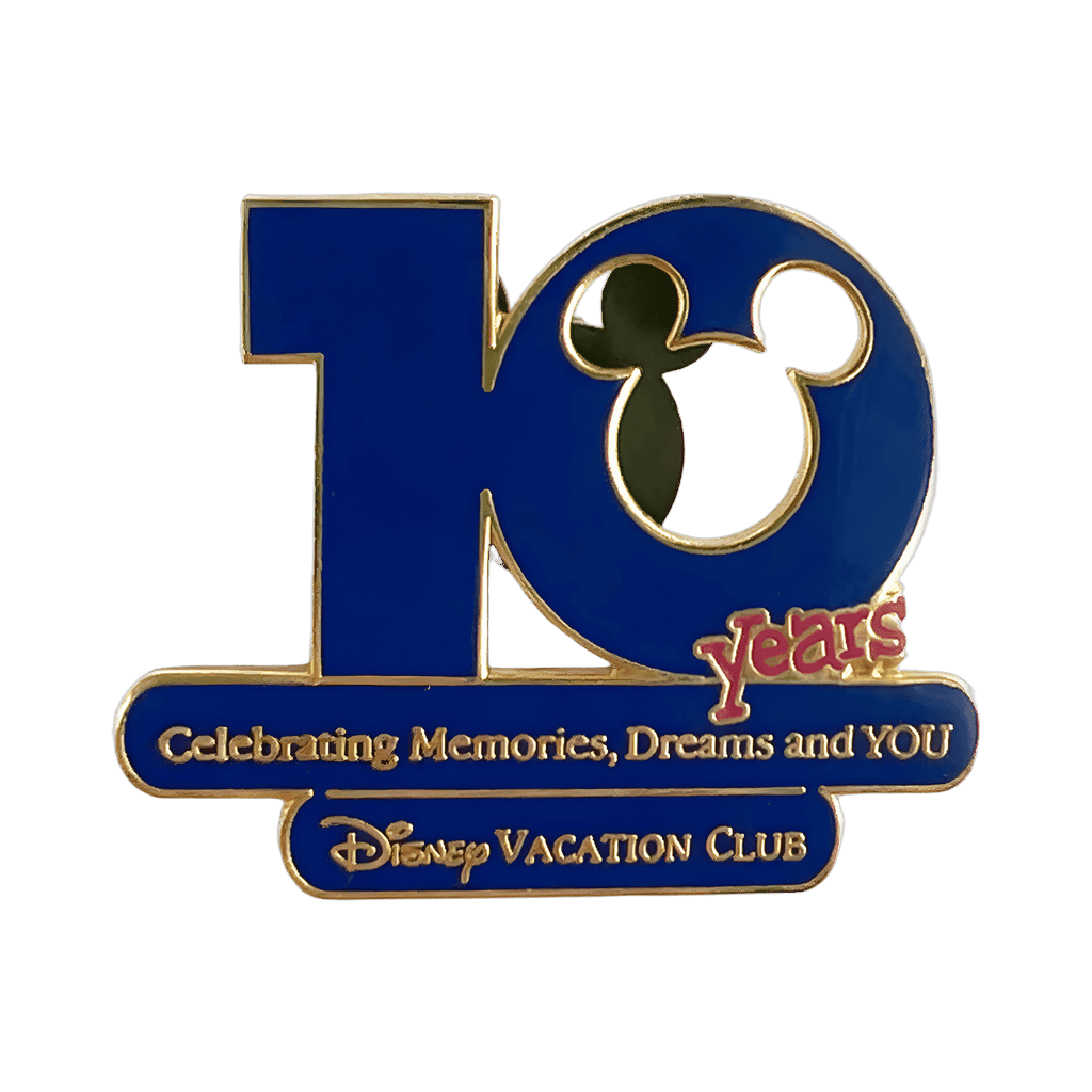 10 Years — Celebrating Memories, Dreams, and YOU (Red Font) Disney pin