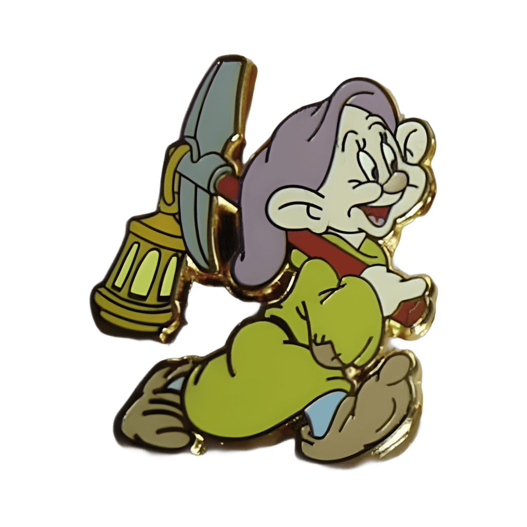 Dopey with Pickaxe & Lantern Disney pin