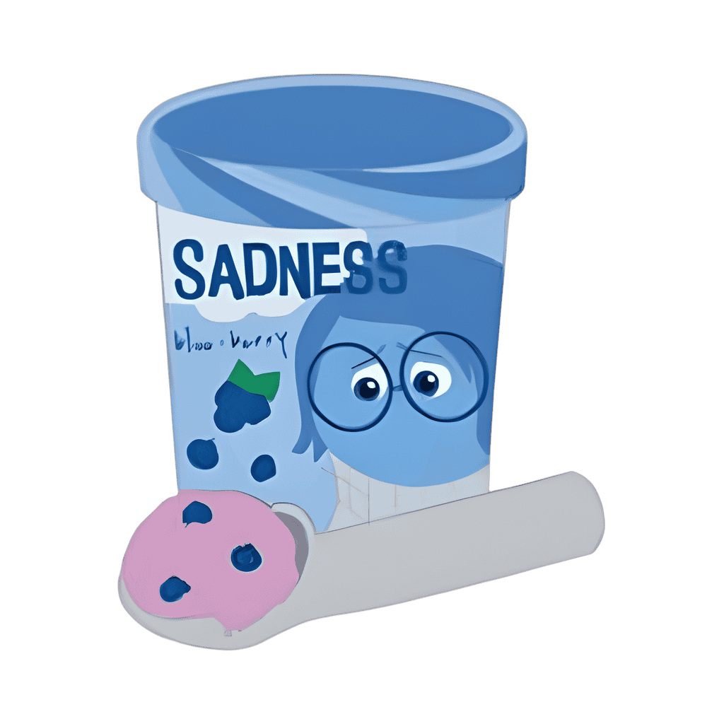 Sadness Blue-Berry Ice Cream Disney pin