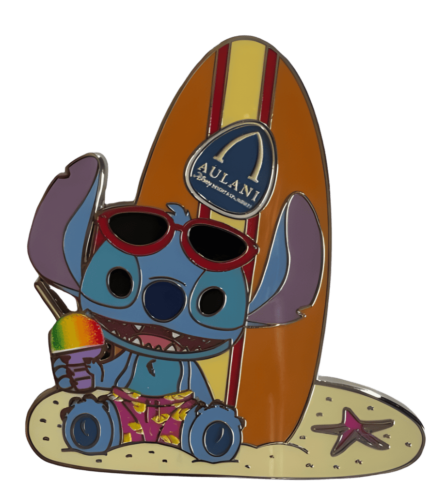 Aulani - Stitch with Shave Ice and Surfboard Disney pin