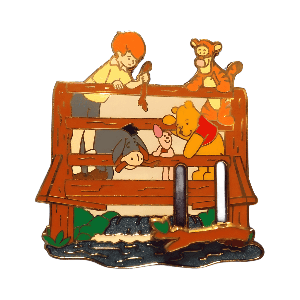 Playing Poohsticks Disney pin