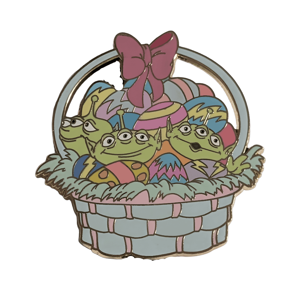 Little Green Man Hiding In Easter Basket Disney pin