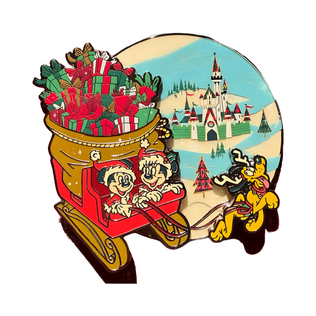 Sleigh Mini Jumbo - Mickey, Minnie, and Pluto Sled Disney pin