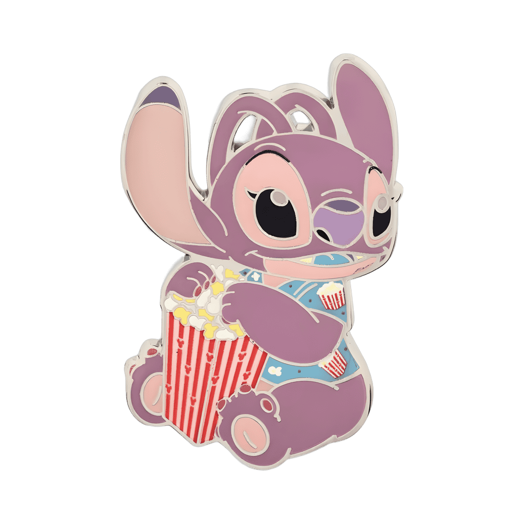 Stitch And Angel With Popcorn Set - February - Angel With Popcorn Disney pin
