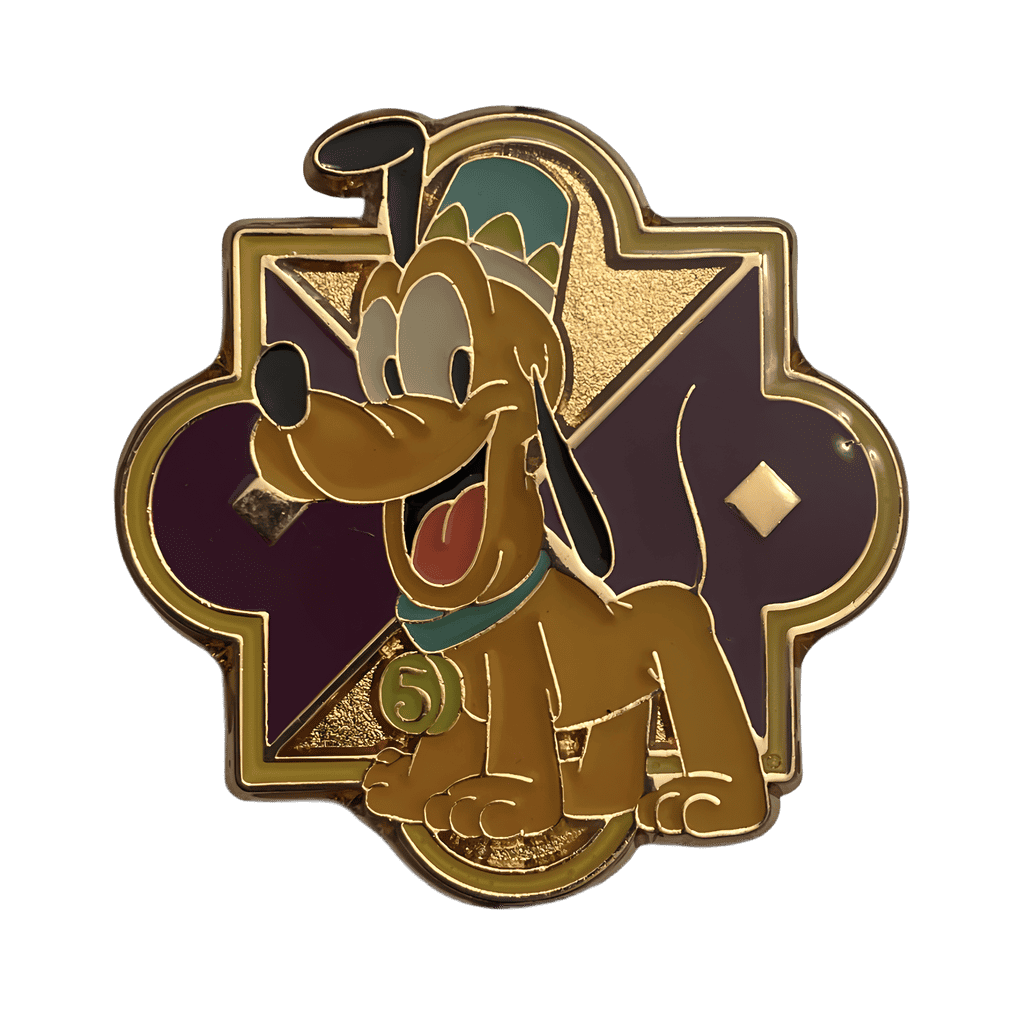 Fifth anniversary - Ornate Tile - Pluto Disney pin