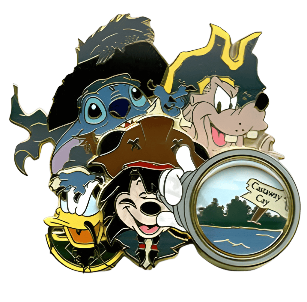 Pirates Spot Castaway Cay Disney pin