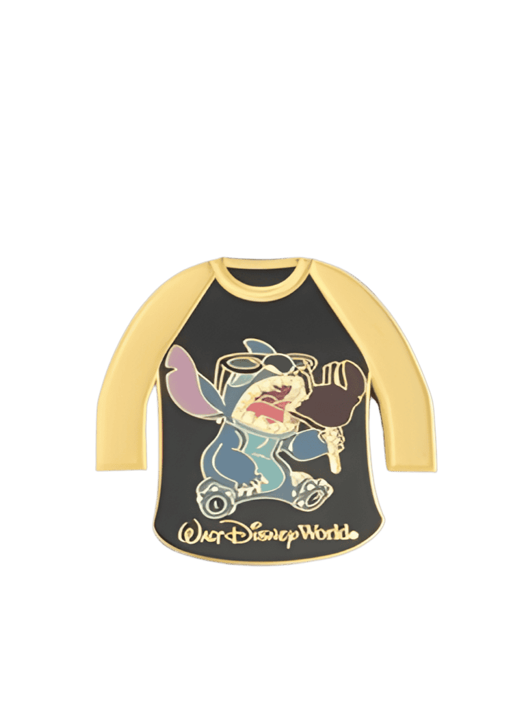 Stitch with a Mickey Bar Disney pin