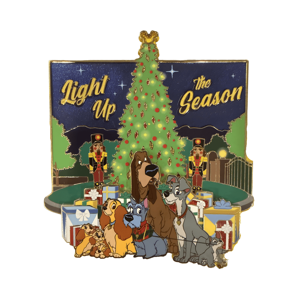 Lady and the Tramp Light Up the Season Disney pin