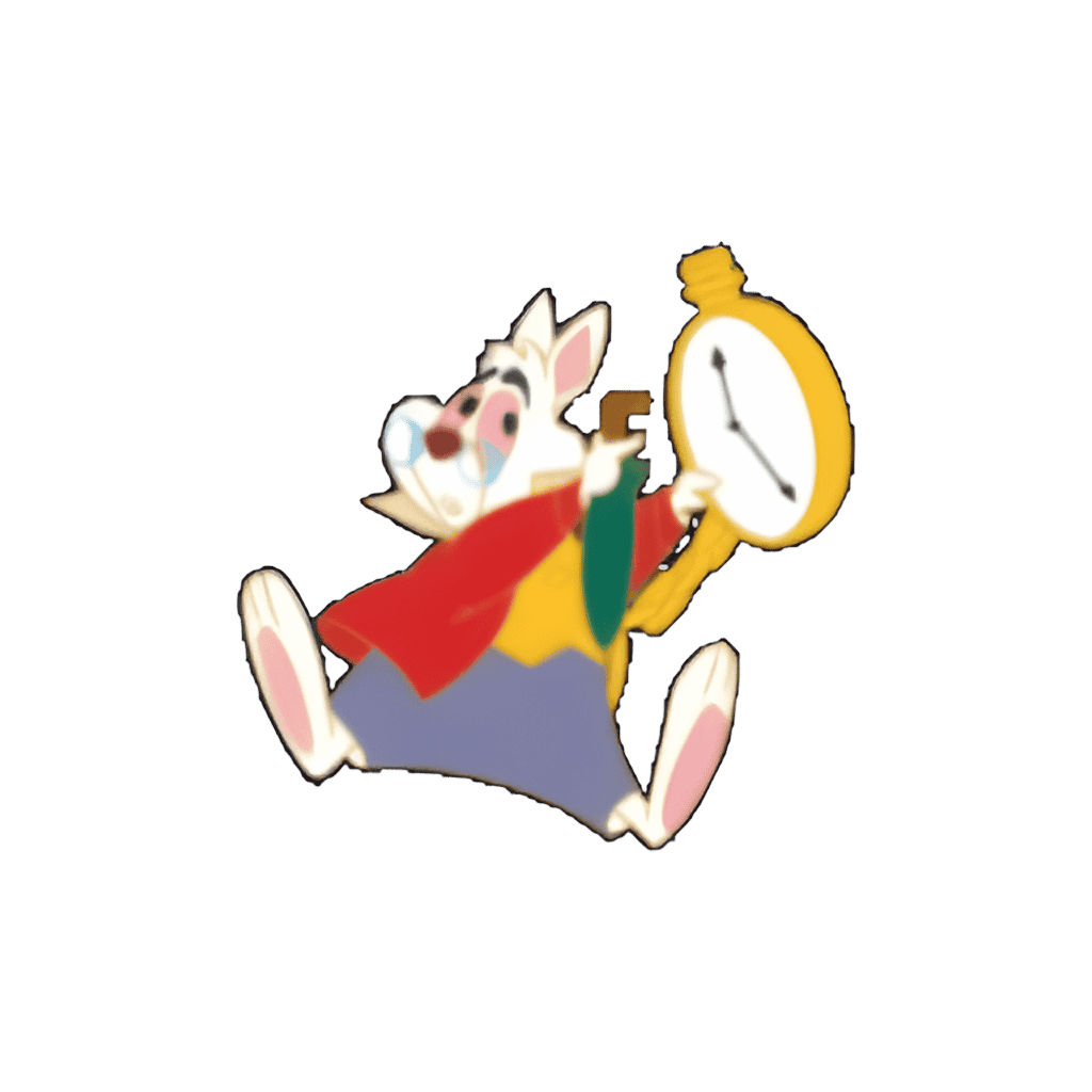 Alice in Wonderland Boxed Set - White Rabbit Pointing to Watch Disney pin