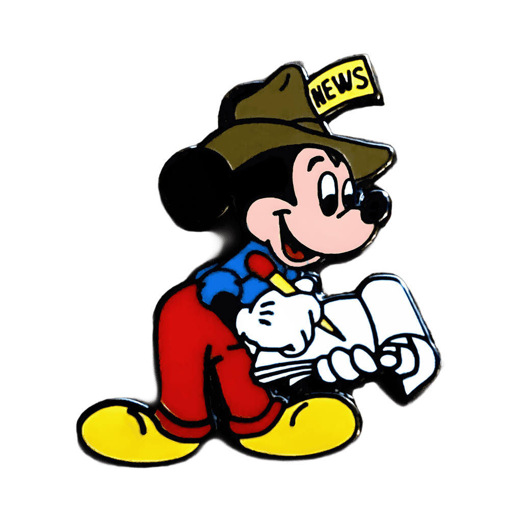 Newsman Mickey Disney pin