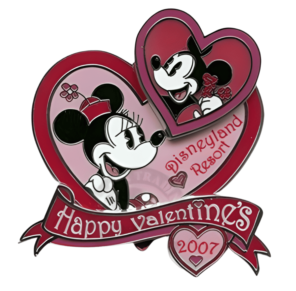 Mickey and Minnie Valentine’s 2007 Disney pin