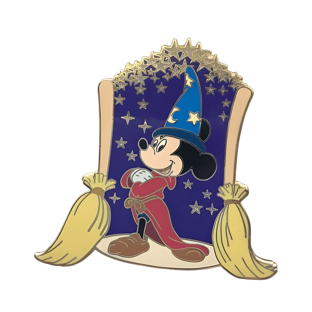 Sorcerer Mickey Mouse and Brooms Disney pin