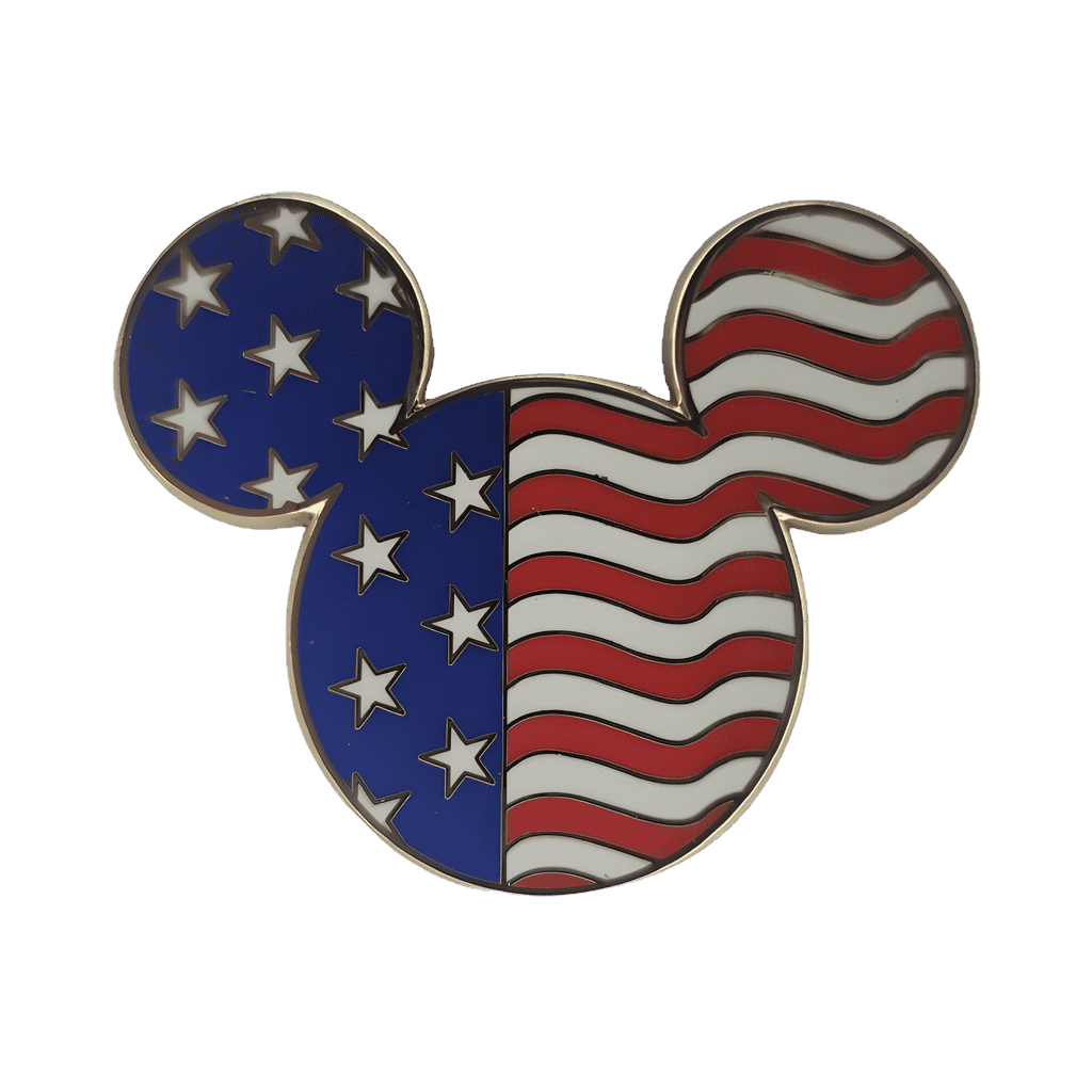Patriotic - USA Flag - Mickey Head Icon Disney pin
