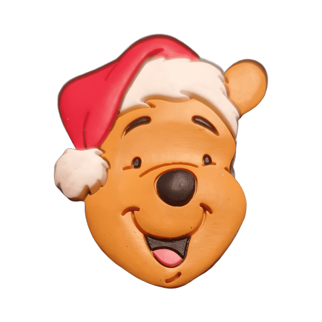 Winnie the Pooh with Santa hat, head Disney pin