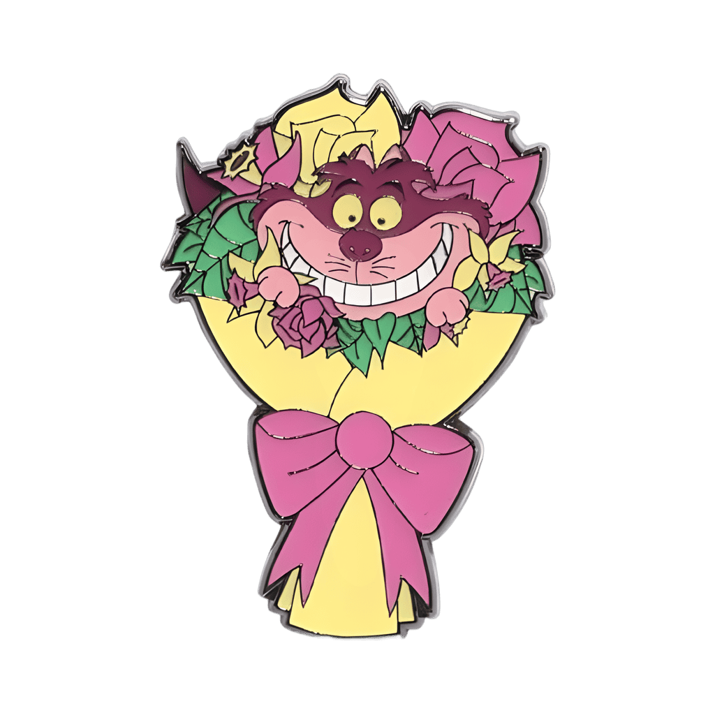 Cheshire Cat floral bouquet Disney pin