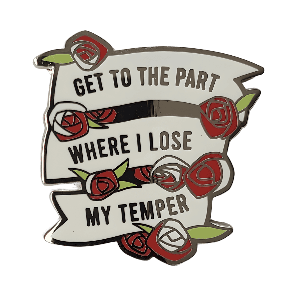 Queen of Hearts Quote Flair pin - "Get to the Part Where I Lose My Temper" Disney pin