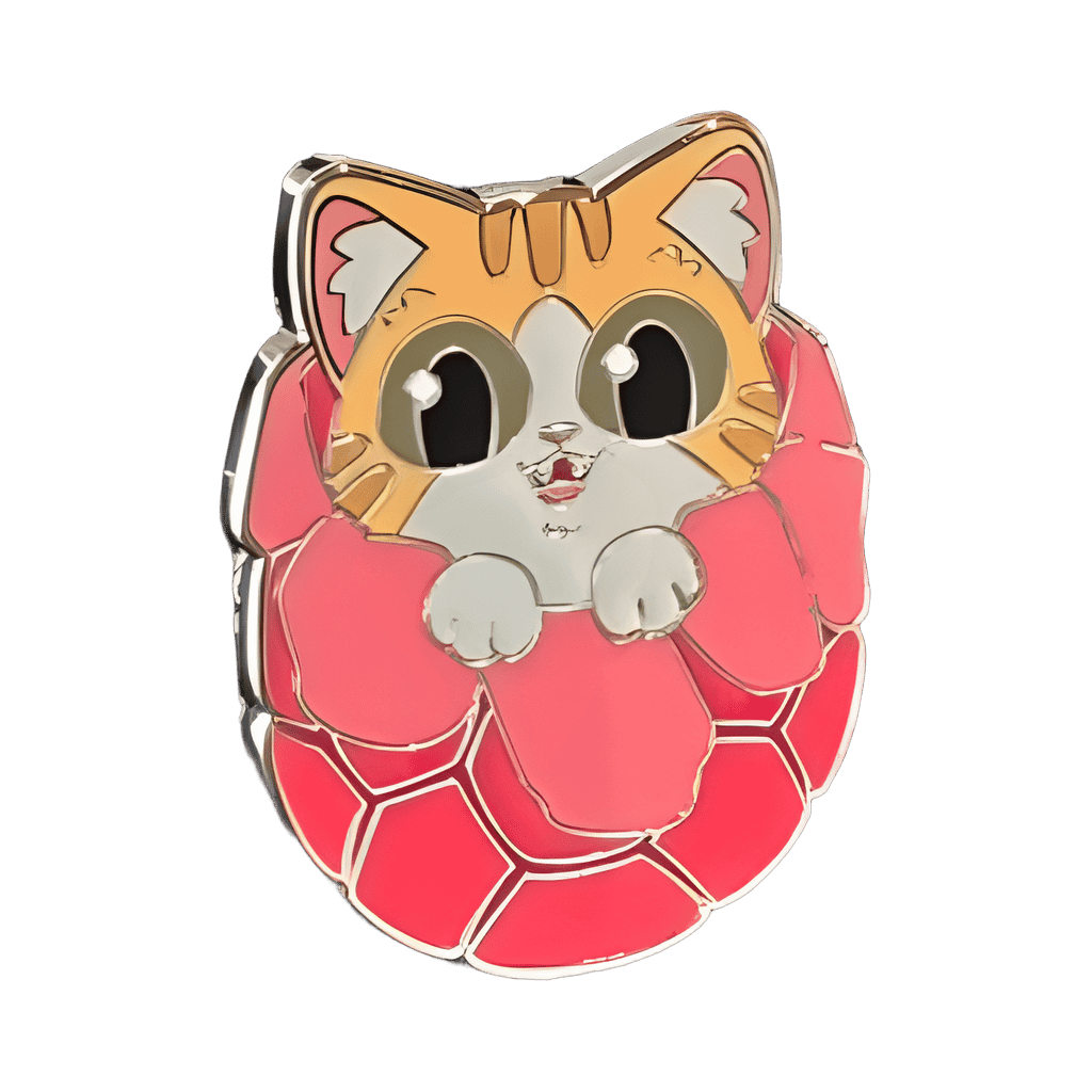 Orange White Flerkitten in Egg Hive Disney pin