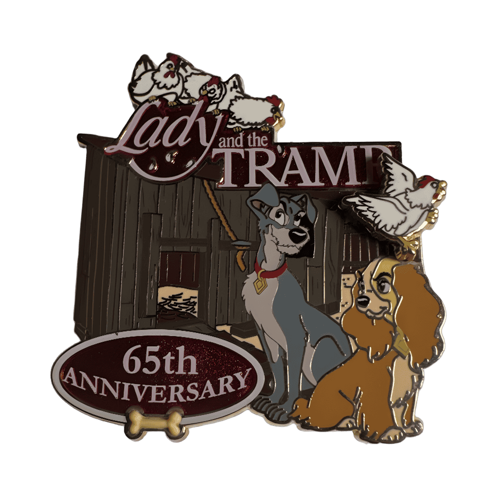 Lady and Tramp 65th Anniversary Disney pin