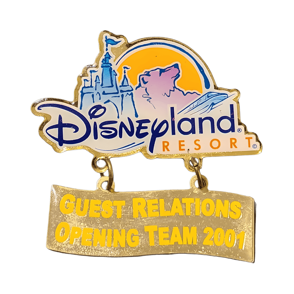 Disneyland Resort “Guest Relations, Opening Team 2001” Dangle Disney pin