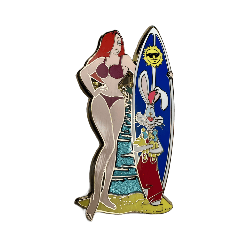 Jessica Rabbit and Roger Rabbit with Surfboard Disney pin