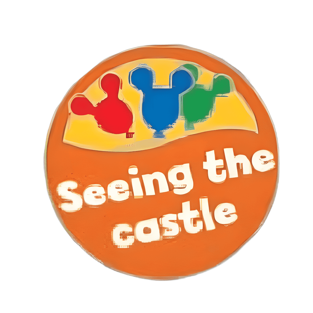 Seeing the Castle Button Tiny Pin Disney pin