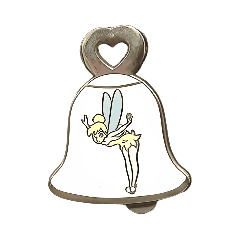 White Bell Shaped Pin with moving Clapper Disney pin