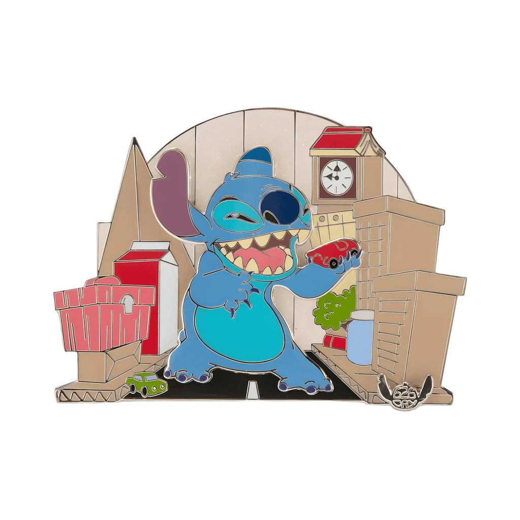 Stitch Destroying City Disney pin