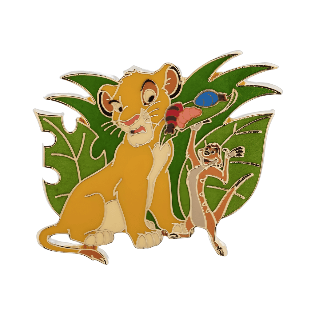 Timon Offering Bugs to Simba Disney pin