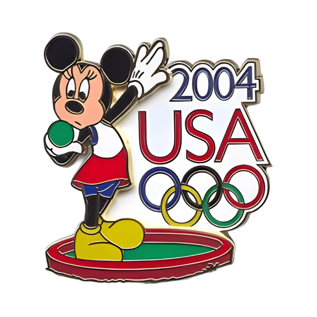 USA Olympic Minnie Shotput Disney pin