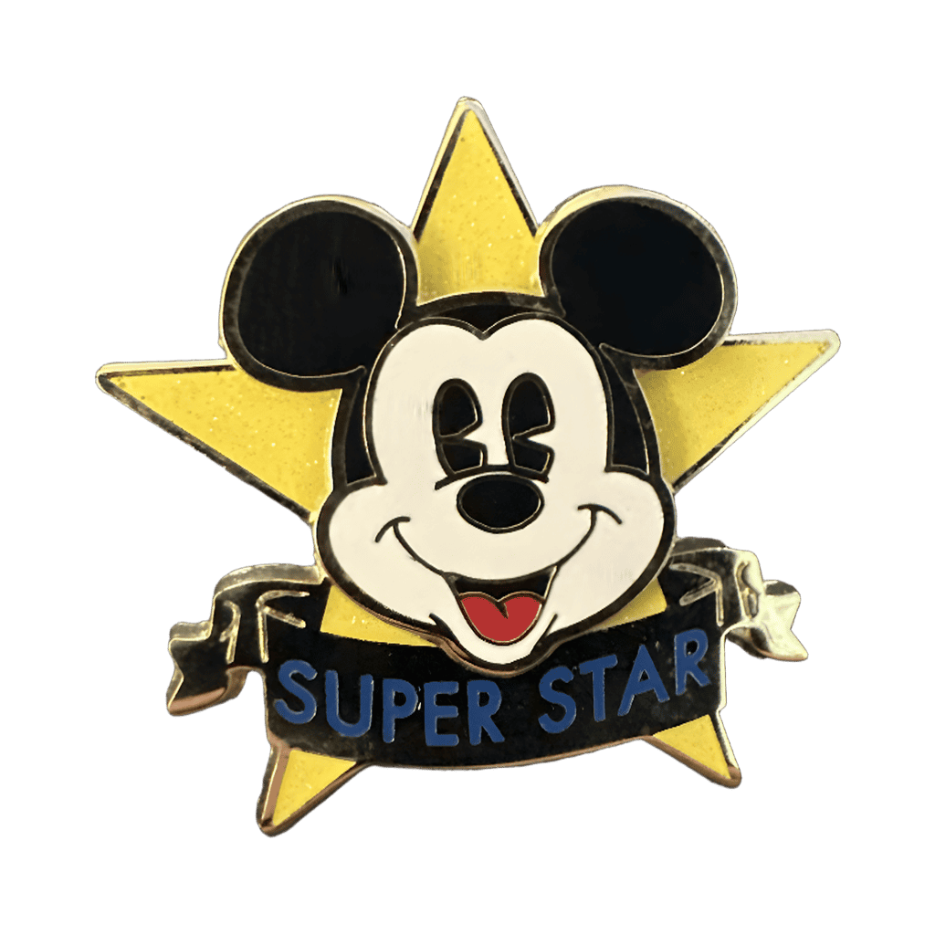 Mickey Mouse with Superstar Banner Below Disney pin
