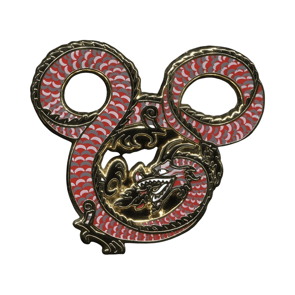 Red on Gold Disney pin