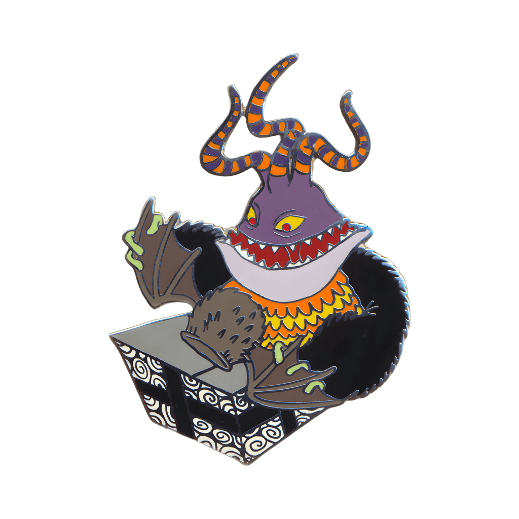 Harlequin Demon Wrapping up a Headless Bat Disney pin