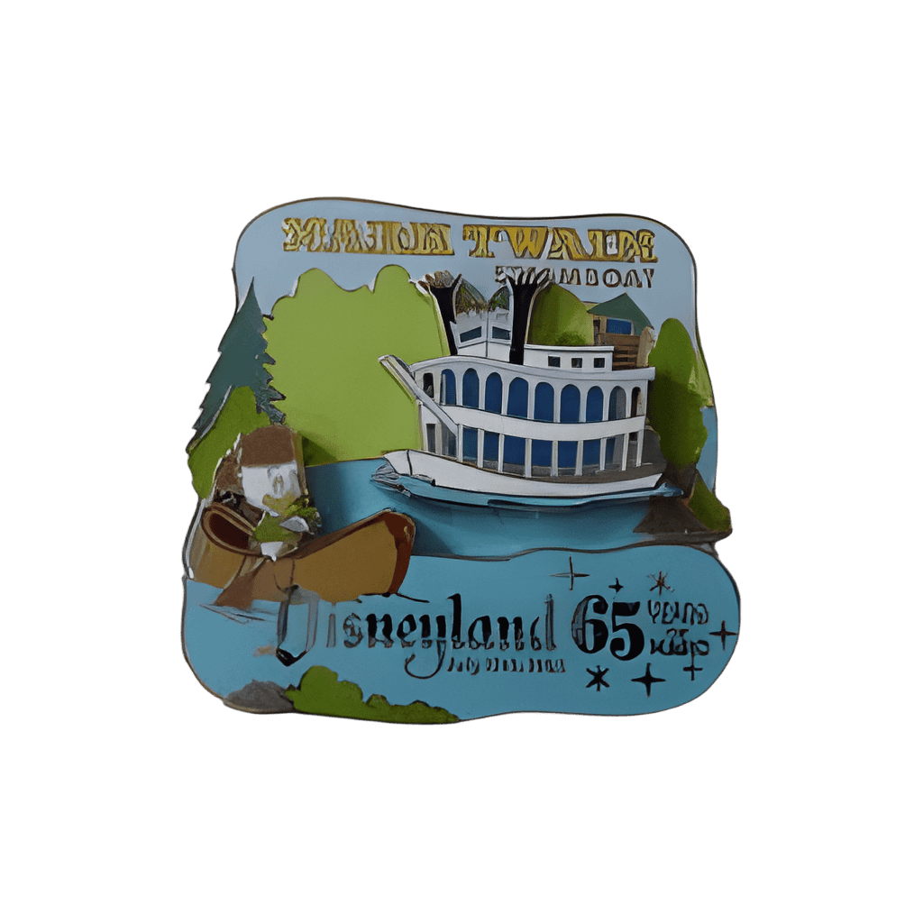 Mark Twain Steamboat with Louis in Canoe Disney pin