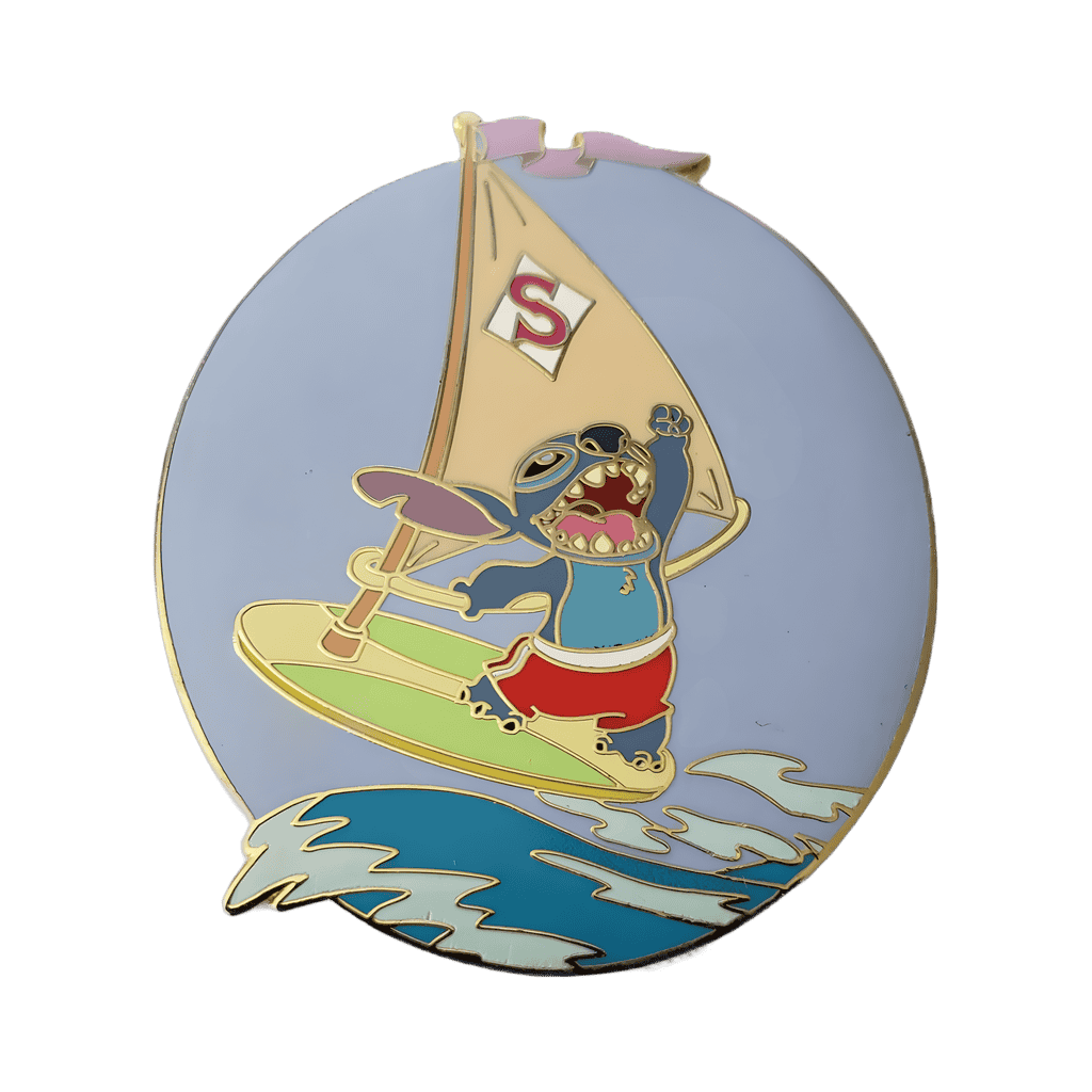 Stitch on a Sailboard Disney pin