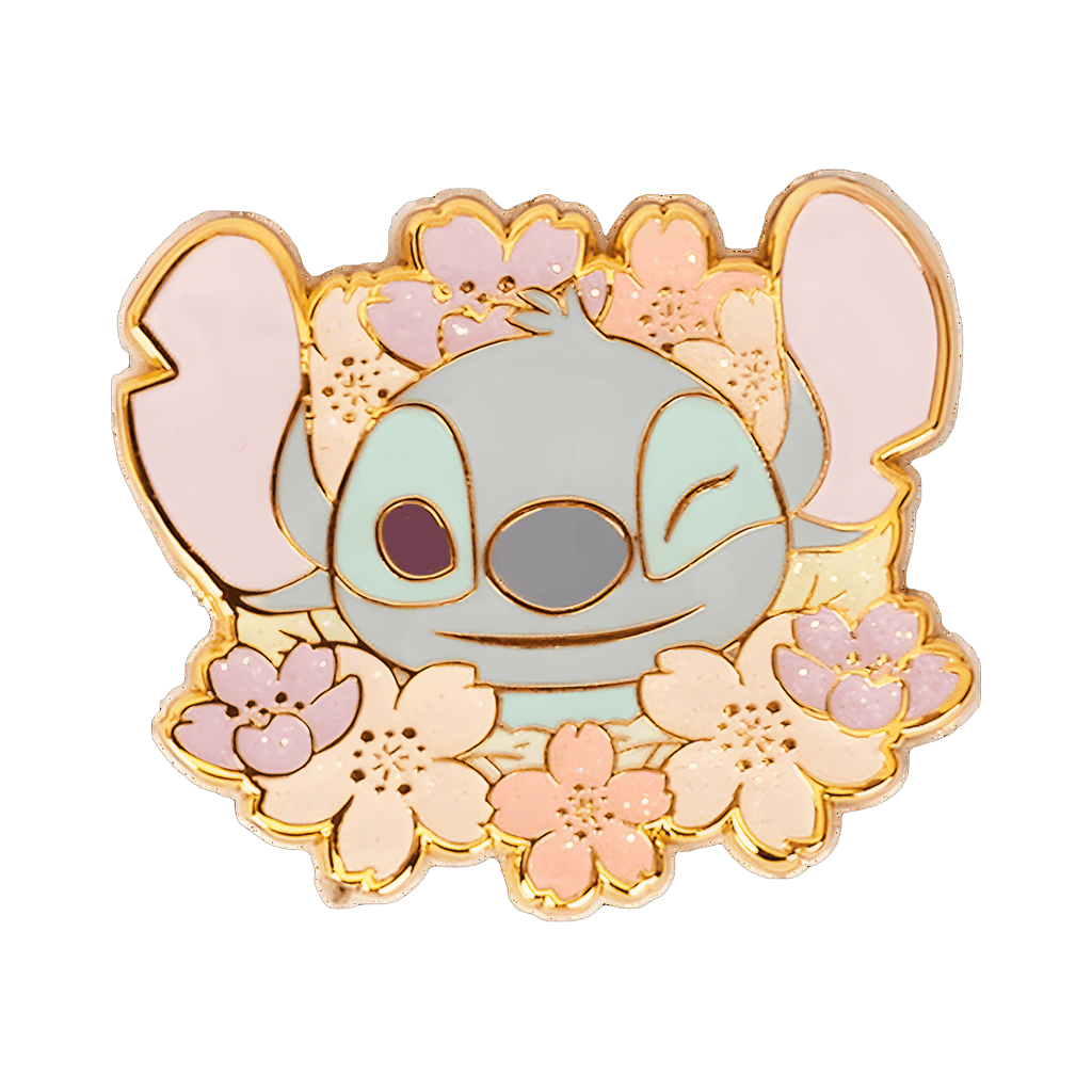 Stitch Cherry Blossom Glitter Chase Disney pin