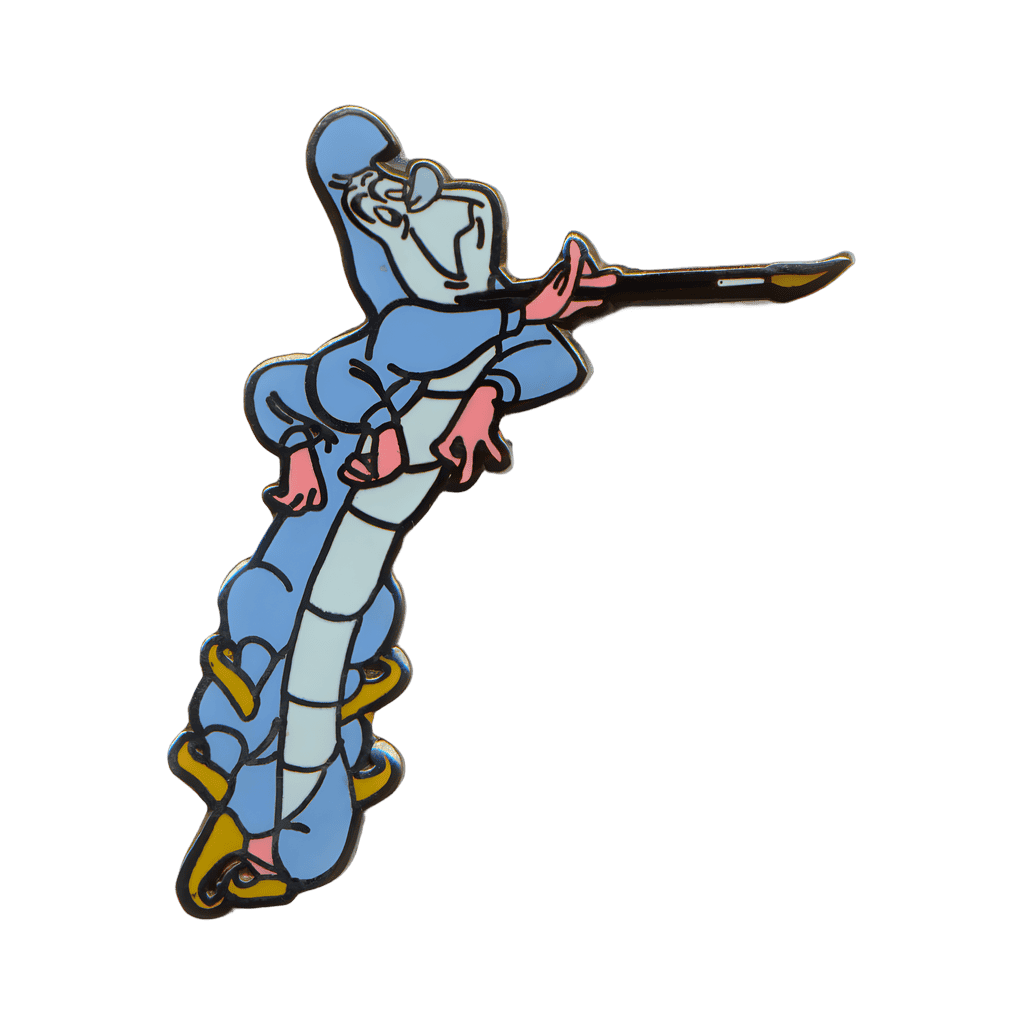 The Caterpillar Holding a Paintbrush Disney pin