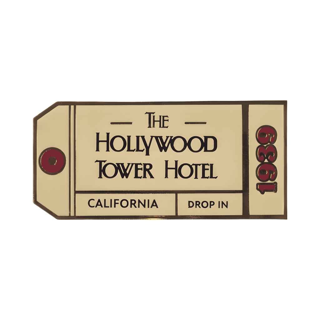 Hollywood Tower Hotel Luggage Tag Disney pin