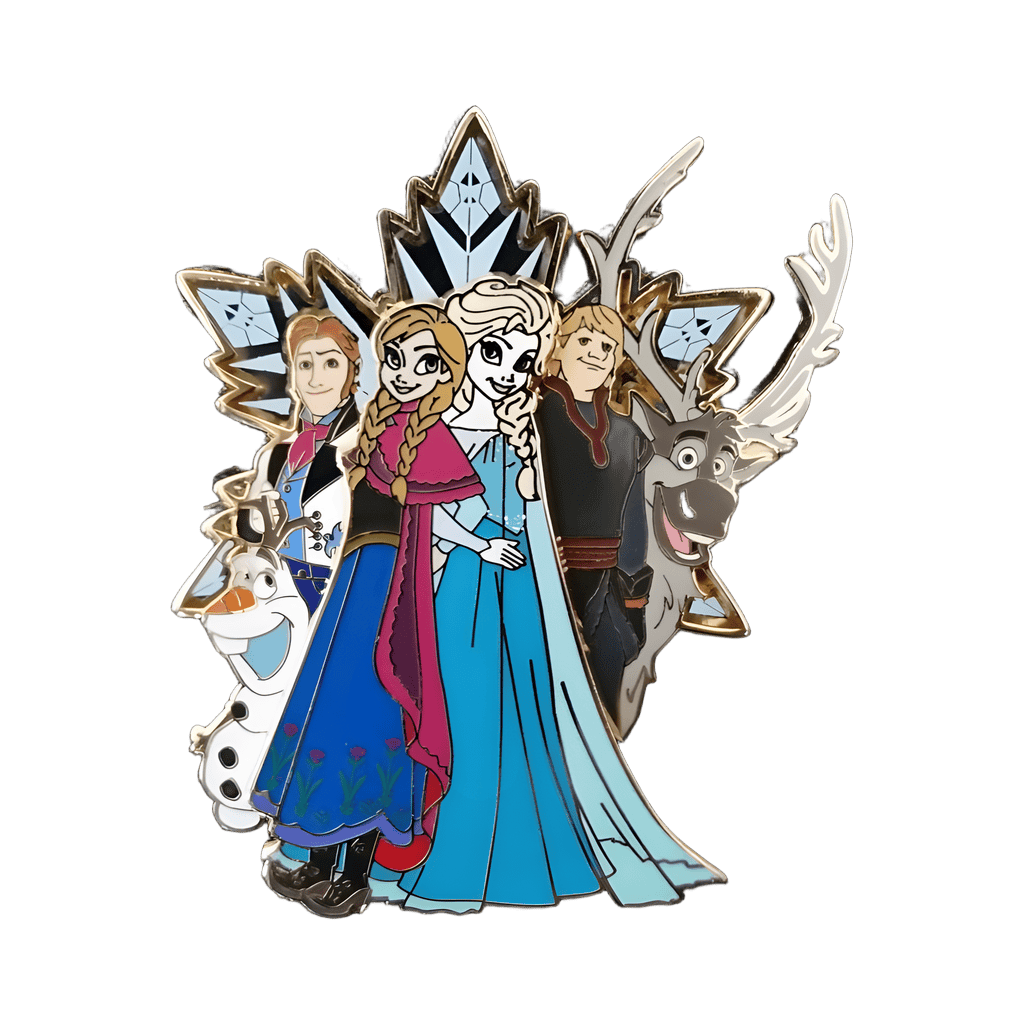 Cast in Front of Snowflake Disney pin