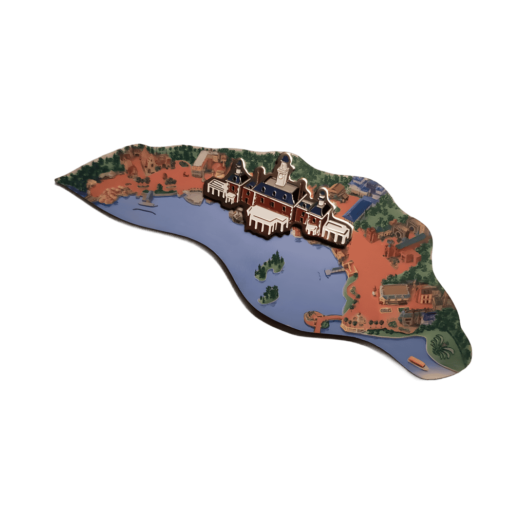 #6 - Epcot Map - American Pavilion Disney pin