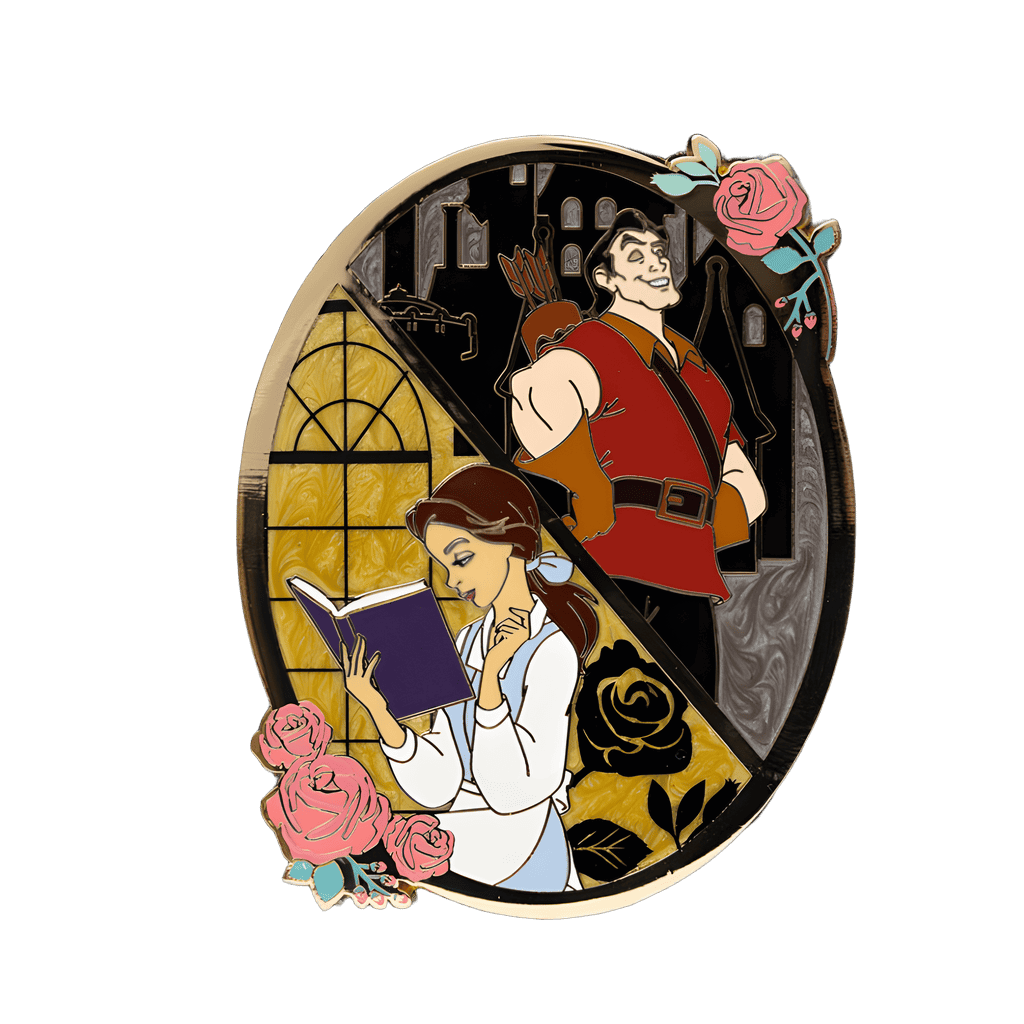 Gaston and Belle Disney pin