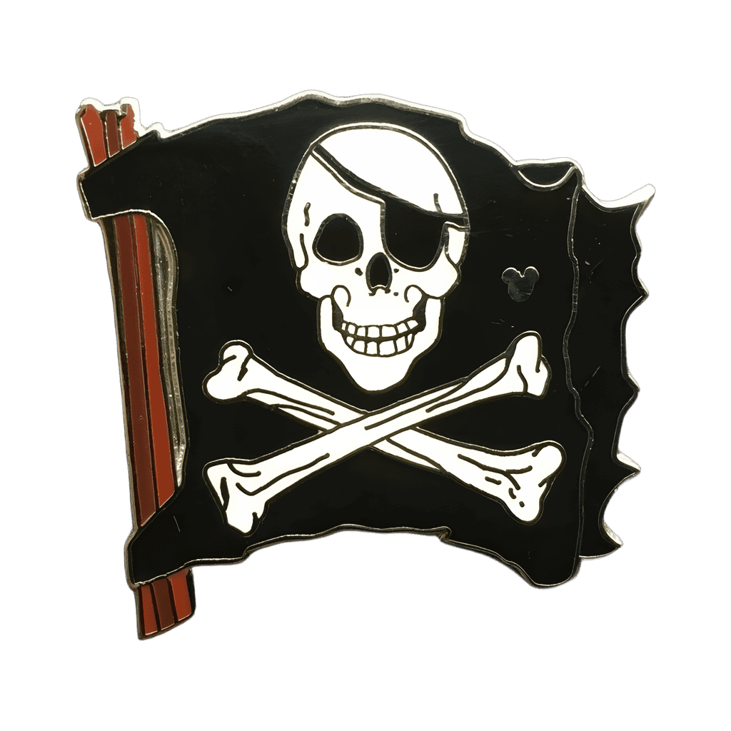 Hidden Mickey Pirate Flag Disney pin