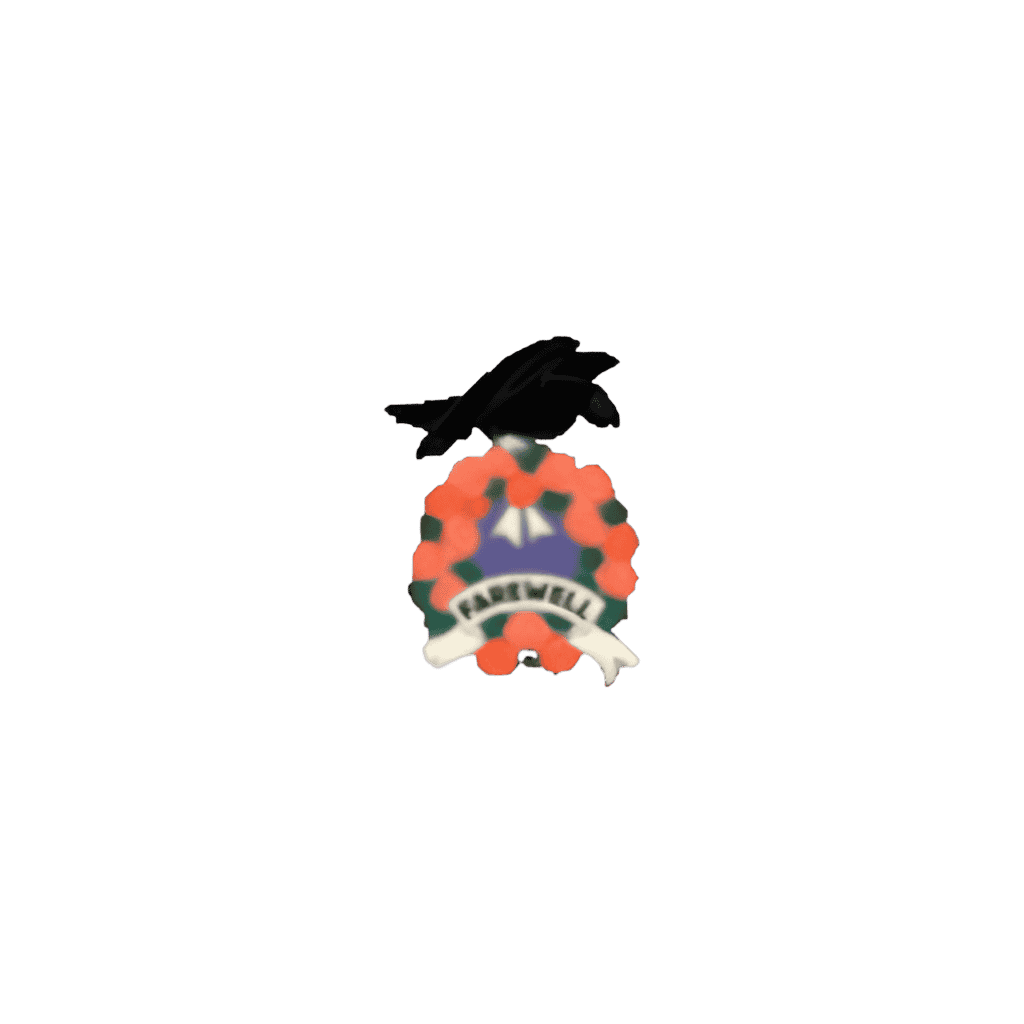 Raven and Farewell Wreath Disney pin