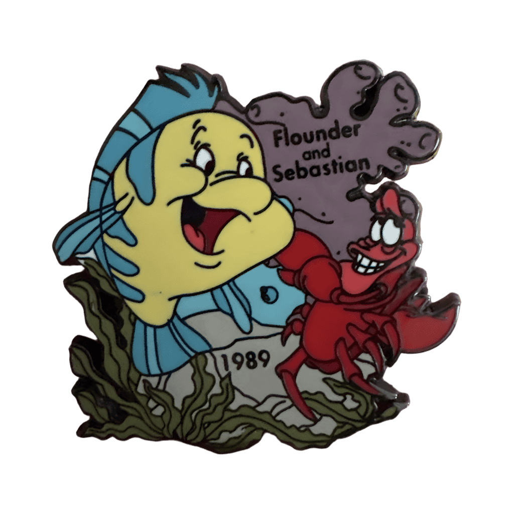 Flounder and Sebastian Disney pin