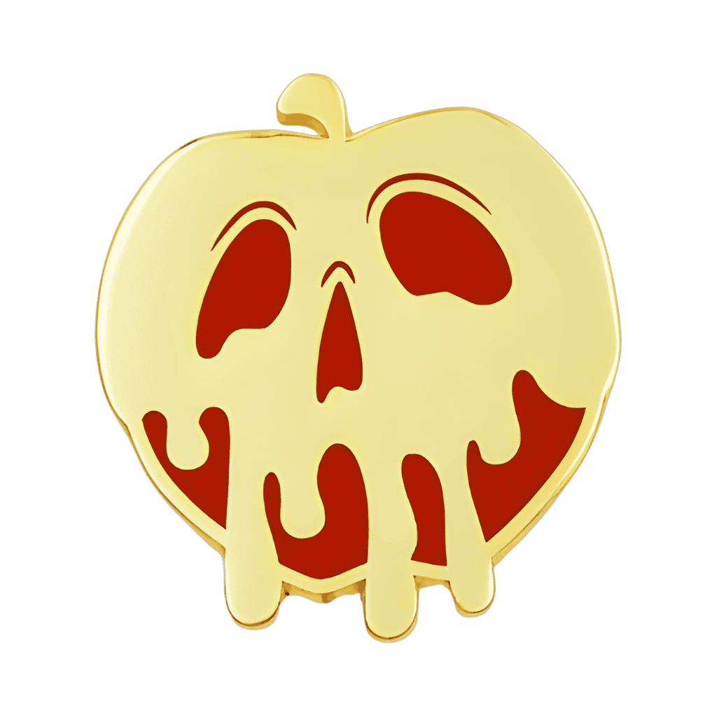 Who is the Fairest One of All? and Apple Pin Set — Gold Poison Apple Disney pin