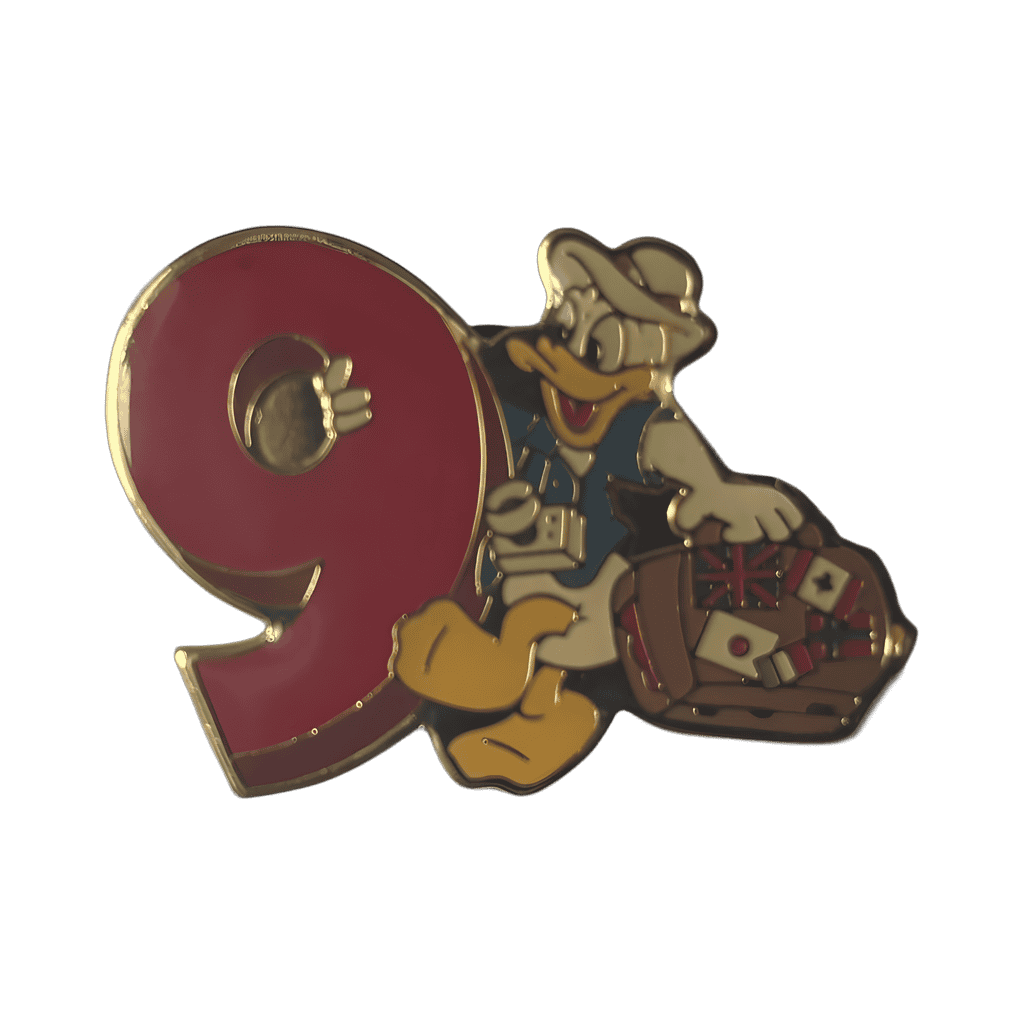 Epcot Donald with Number 9 (Nine) Disney pin