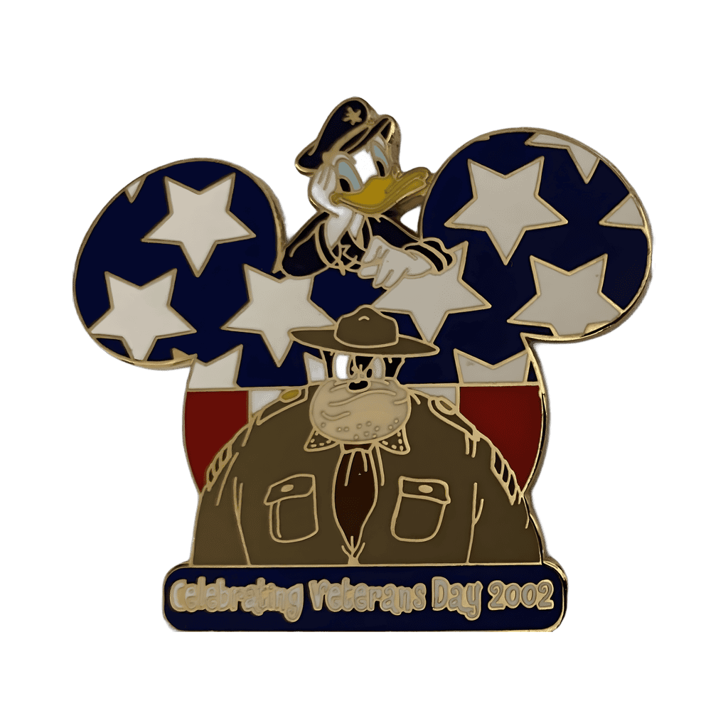 Donald Duck and Pete dressed as military Disney pin